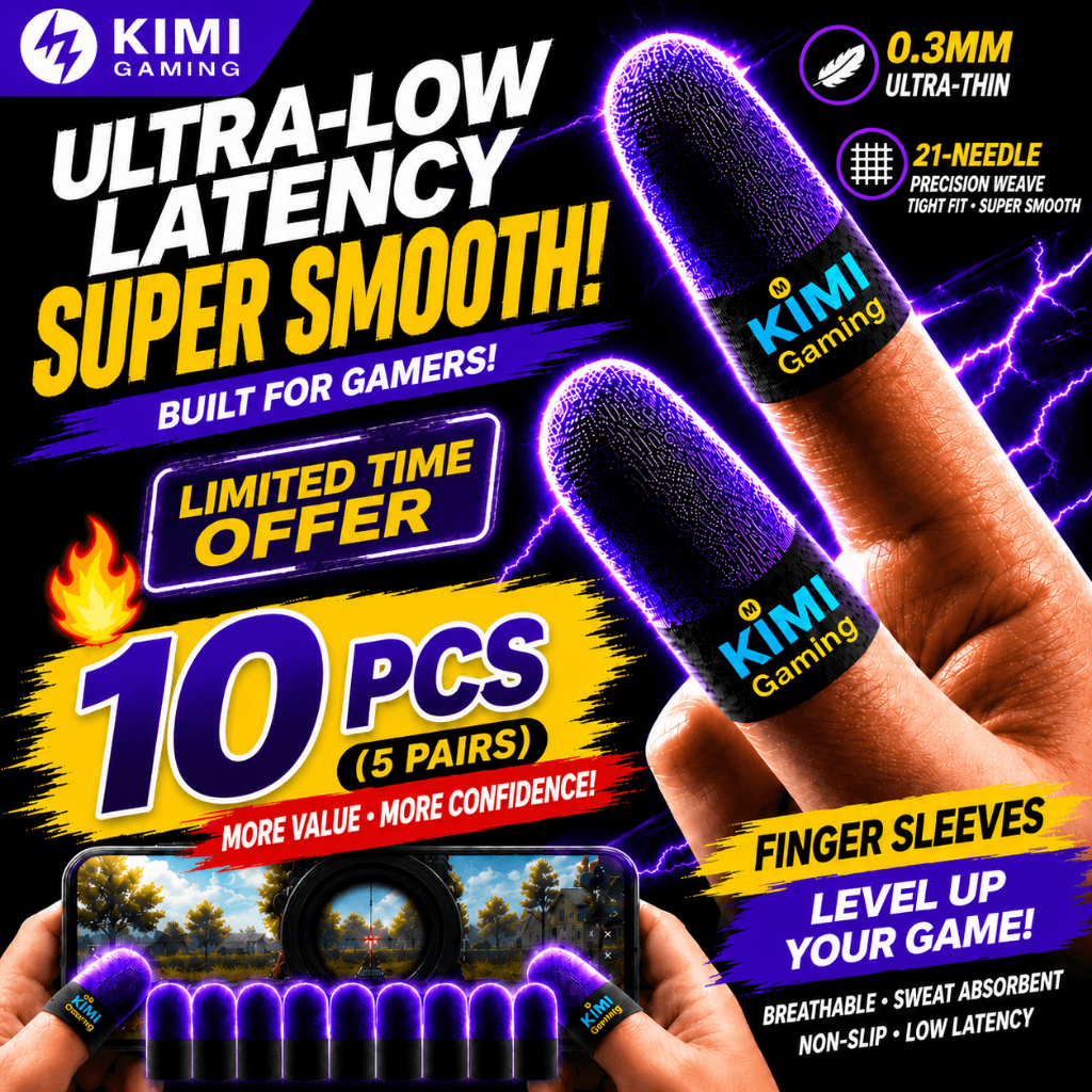 ปลอกนิ้วเล่นเกม PUBG ลื่นมาก ไม่สะดุด 21เข็ม ระบายอากาศดี ใส่สบาย Finger Sleeve สำหรับเกมมือถือ