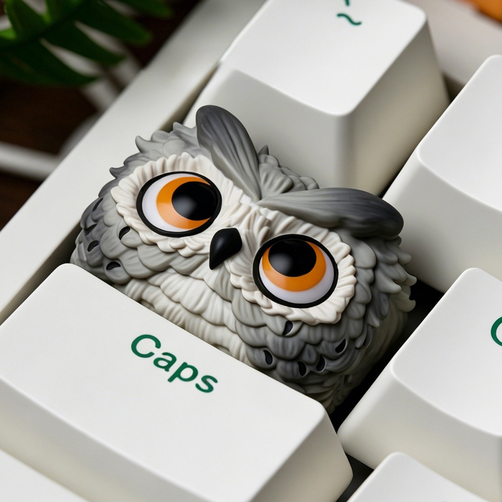-LW- นกฮูก 1.5U เรซิ่น Keycaps ที่กําหนดเองคีย์บอร์ดส่วนบุคคล Keycaps HE คีย์บอร์ด Keycap