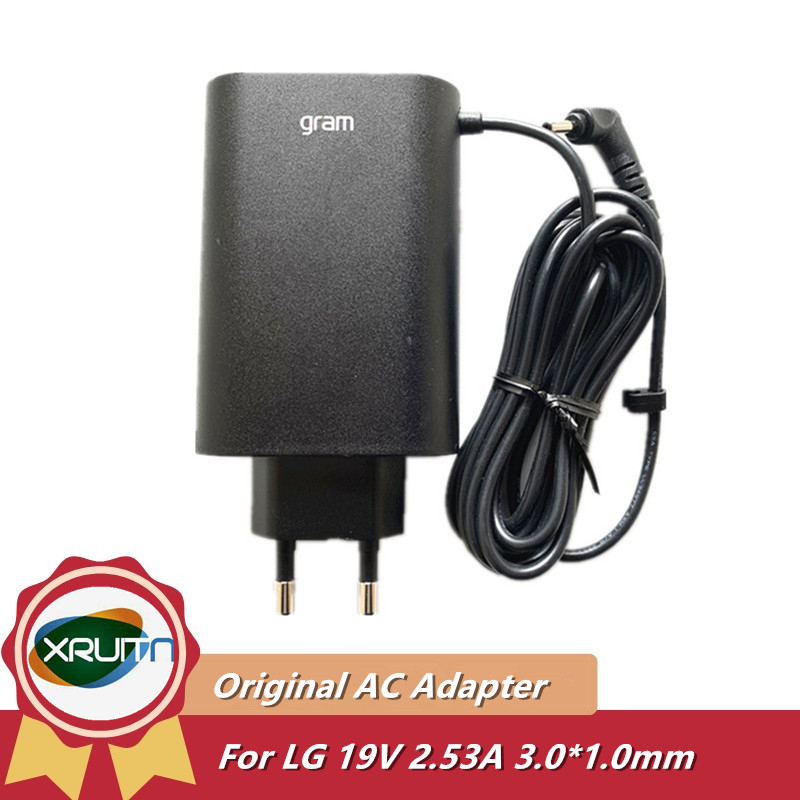ปลั๊ก Eu สําหรับ LG WA-48B19FS ADS-48MSP-19 19048EPK EAY65249001 อะแดปเตอร์ AC DC 19V 2.53A 48W สําห