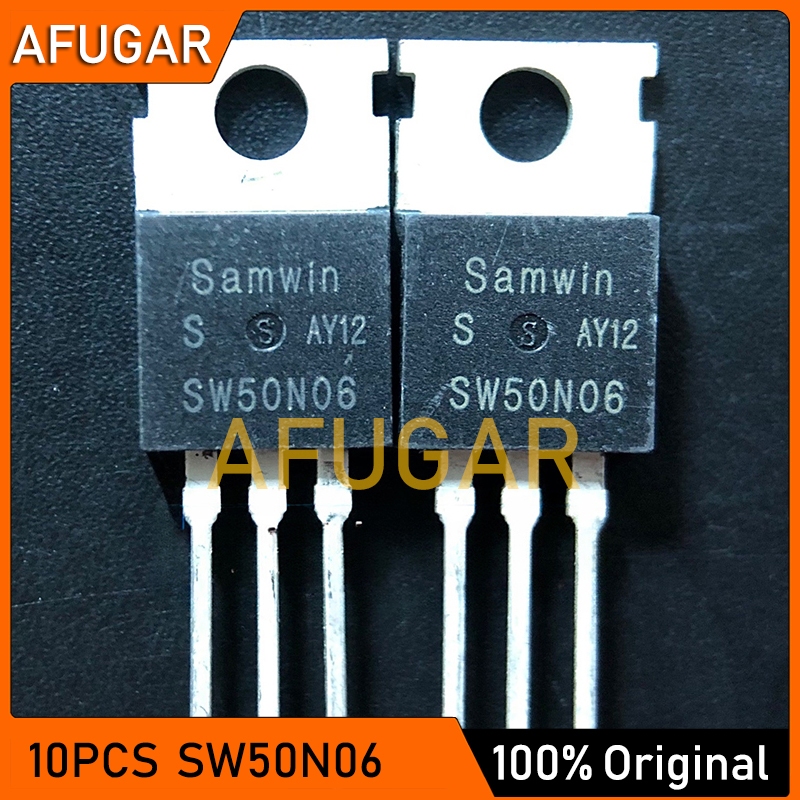 10PCS Original SW50N06 TO-220 50N06 TO220 50A/60V N-channel MOSFET ทรานซิสเตอร์ใหม่