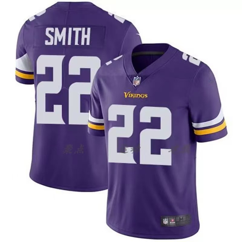 เสื้อรักบี้ NFL Jersey Minnesota Vikings Minnesota Vikings 22 #Smith