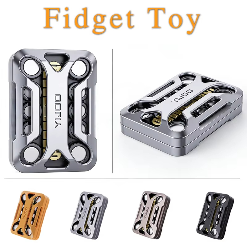 XRB แม่เหล็ก Fidget Slider Push Card โลหะ EDC Fidget ของเล่นความเครียดบรรเทาเงียบ Pop It Slider กระเป๋า Hand Spinner ความวิตกกังวลบรรเทาของขวัญสําหรับผู้ใหญ่