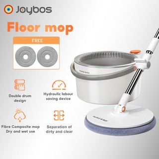 Joybos M16 Plus Self Wash Spin Mop Rotating Spin Mop Bucket Set Automatic Spinning Magic Microfiber 2 Mops No Hand-Washing