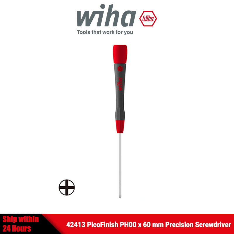 Wiha 42413 PicoFinish Precision ไขควง PH00*60mm