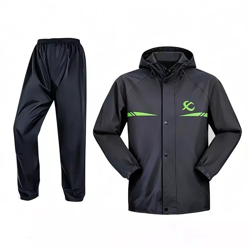 เสื้อกันฝนผู้ใหญ่ Raincoat suit ชุดป้องกันฝนสำหรับมอเตอร์ไซค์ เสื้อกันฝนและกางเกงกัน มีแถบสะท้อนแสง ชุดปั่นจักรยาน