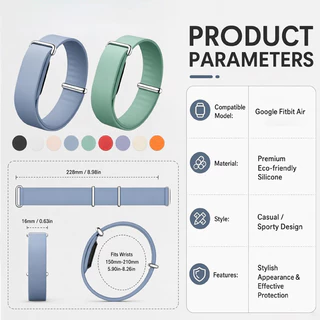 สําหรับ Google Fitbit Air ซิลิโคน Loop สายคล้องคอกีฬาสร้อยข้อมือเปลี่ยน Smartwatch อุปกรณ์เสริมสําหรับ Google Fitbit Air สายรัด