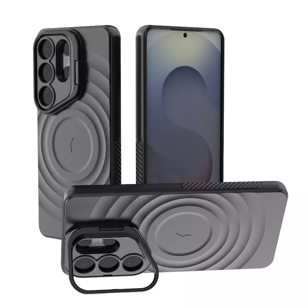 เคสโทรศัพท์เนื้อหยักพร้อมขาตั้งกล้อง,ฝาครอบ TPU แบบนุ่มกันลื่นกันกระแทกเข้ากันได้กับ Samsung Galaxy S26 Ultra, S25 Ultra