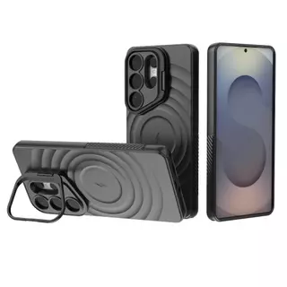 เคสโทรศัพท์เนื้อหยักพร้อมขาตั้งกล้อง,ฝาครอบ TPU แบบนุ่มกันลื่นกันกระแทกเข้ากันได้กับ Samsung Galaxy S26 Ultra, S25 Ultra
