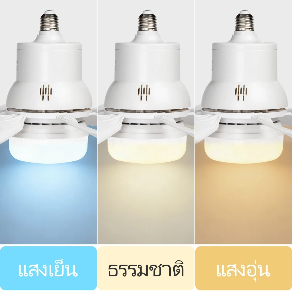 UFVCOV พัดลมเพดานโคมไฟ 2-in-1 ขั้วหลอด E27 มีรีโมท ความเงียบสงบ มีฟังก์ชั่นตั้งเวลาปิดโหมดสลีป thumbnail 10
