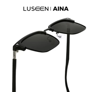 LUSEEN แว่นกันแดดโพลาไรซ์ ป้องกันรังสี UV400 กรอบทรงสี่เหลี่ยม สำหรับผู้ชายและผู้หญิง AG21062