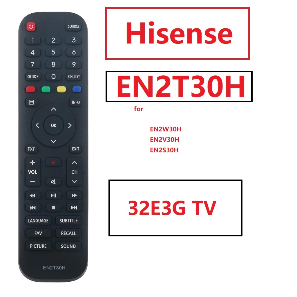1 EN2S30H EN2V30H EN2T30H เป็นรีโมทคอนโทรลทีวี LCD อัจฉริยะ Hisense 3D EN2W30H EN2V30H EN2S30H 32e3g