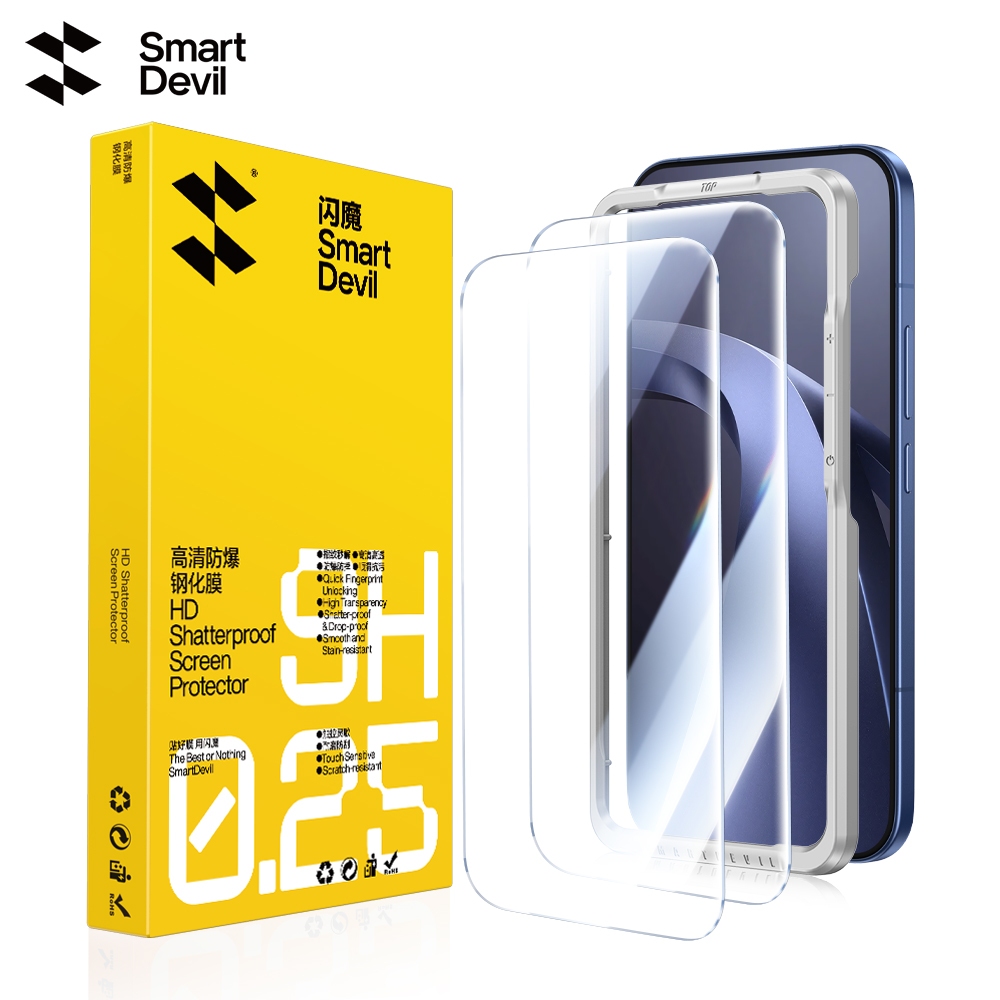 SmartDevil HD กระจกนิรภัยป้องกันการระเบิดสําหรับ Xiaomi 17T/17T Pro Strong Anti-Fingerprint Smooth Touch ปลดล็อคลายนิ้วมือทันที