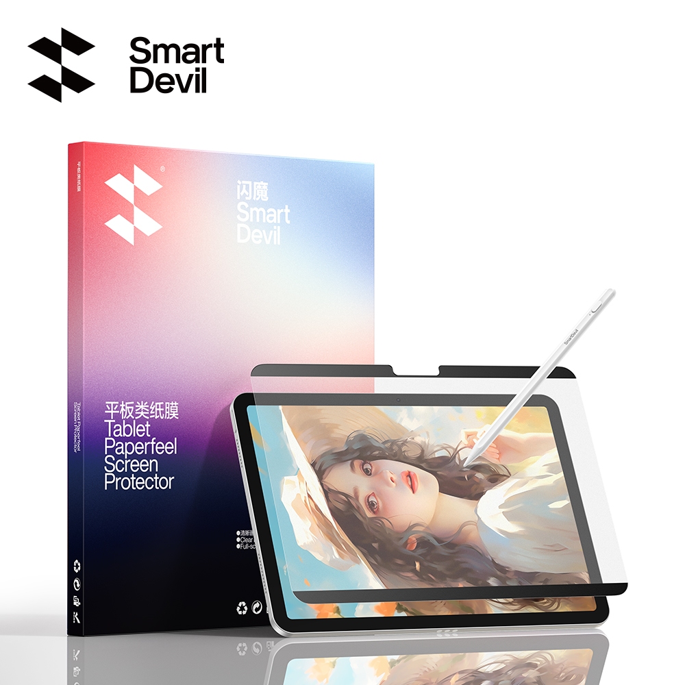 SmartDevil กาวกระดาษเหมือนฟิล์มสําหรับ iPad Air 8/7/12 th/11 th/Mini7 หน้าจอ Saver Matte ฟิล์มที่ถอดออกได้กาว