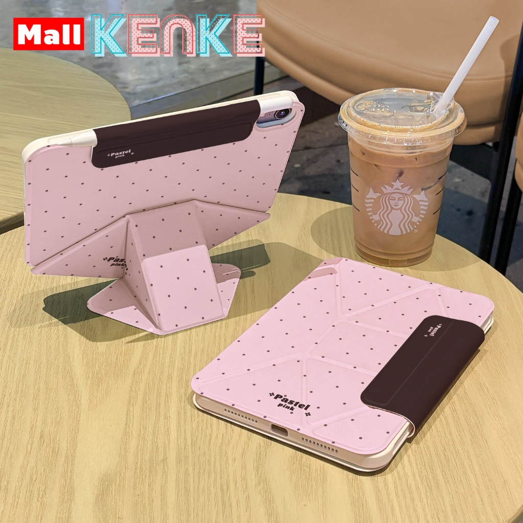 KENKE เคส iPad ลายจุด น่ารัก แบบถอดได้ 2-in-1 สำหรับ iPad Air Pro 11 นิ้ว Pro 13 Pro 12.9 เคส ipad 10 ไอแพคgen11 A16, Mini 6, Mini 7 a17 Air 4/5/6/7/8 เคสไอแพด ipad case cover