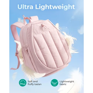 BAGSMART กระเป๋าเป้ 20L Backpack กระเป๋ายิม ใส่ไม้เทนนิส แบดมินตัน น้ำหนักเบา กันน้ำ มีช่องใส่รองเท้า