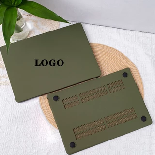 <logo Cut out> ใหม่ เคสแล็ปท็อป แบบแข็ง เนื้อแมตต์ สีเขียว สําหรับ Macbook Neo 13 A3404 pro M4 13 M2 14 นิ้ว 2020 2021 2022 Air M1 M2 A2337 A2338 A2442