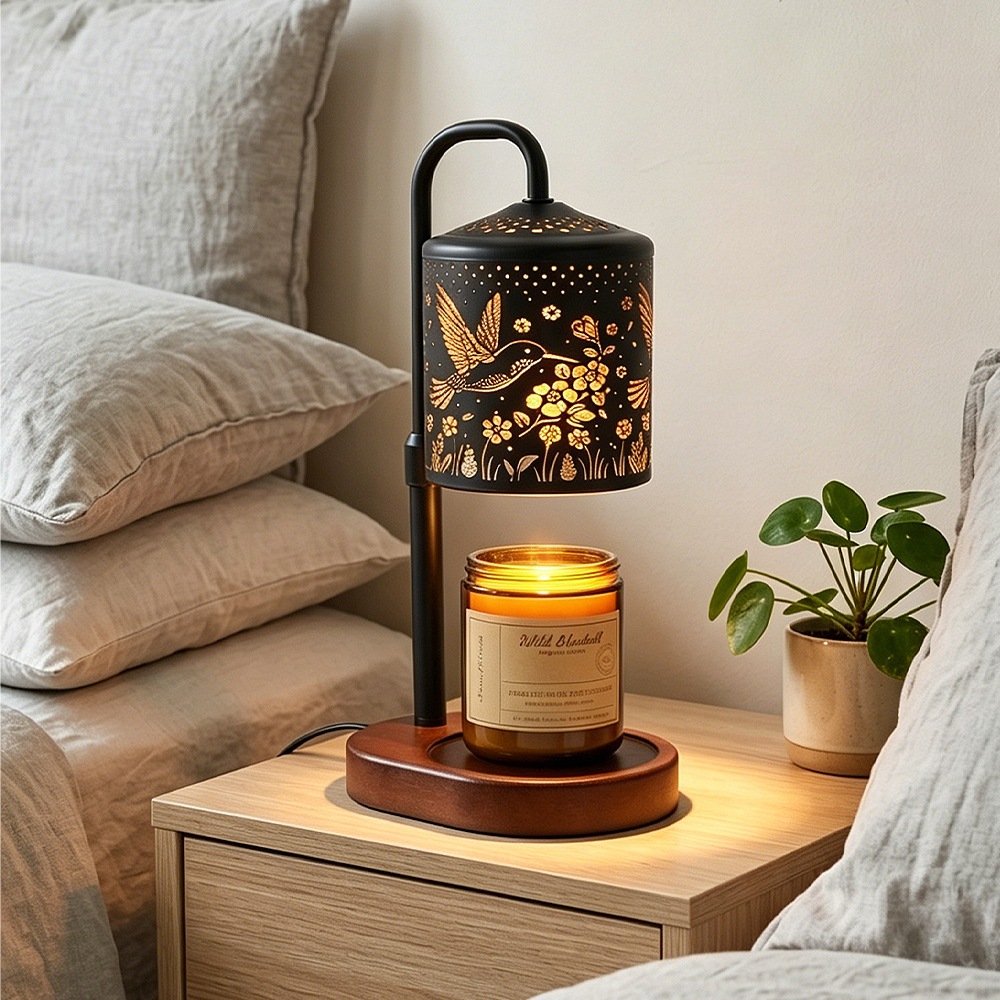Bird Hollow Candle Warmer Melting Wax Lamp Aromatherapy Fireless Melting Candle Lamp Table Lamp