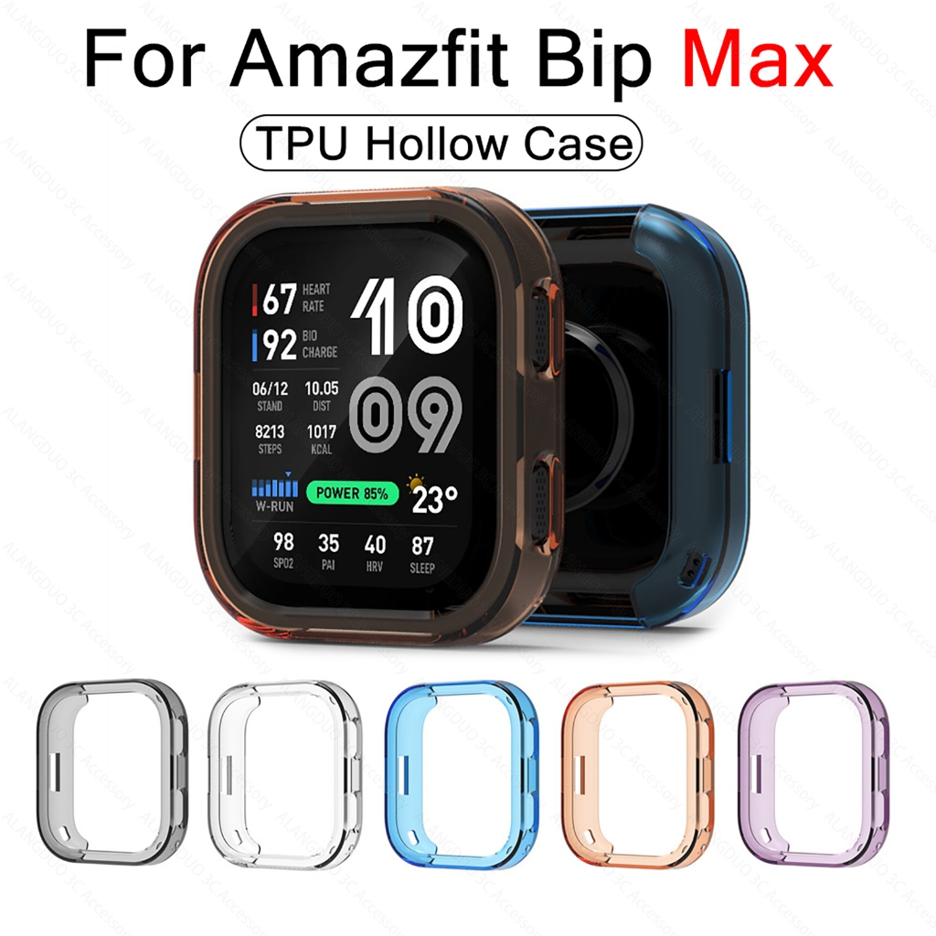 Amazfit Bip Max นาฬิกาสําหรับ Amazfit สมาร์ทวอท์ช Soft TPU ฝาครอบป้องกันเปลือกกันชนกรอบป้องกันสร้อยข้อมืออุปกรณ์เสริม