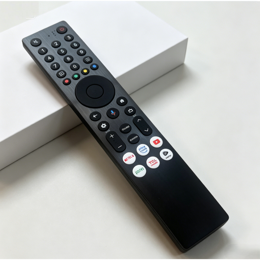 RC833A FMB3 Voice Remote Fit TCL 55Q6C 2025 QD-Mini LED TV, ปุ่มลัดสตรีมมิ่ง