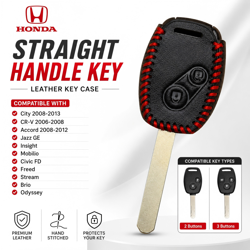 Honda ของแท้หนังฝาครอบรถ Jazz GE Mobilio Civic FD CRV G3 City 2013 Accord G8 Freed Stream Brio Insight Odyssey 2011-2013 Key Case พวงกุญแจ