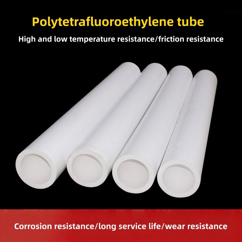 PTFE Tube PTFE Hard Tube พลาสติก King ทนอุณหภูมิสูง PTFE Sleeve Hollow Rod Sleeve Processing