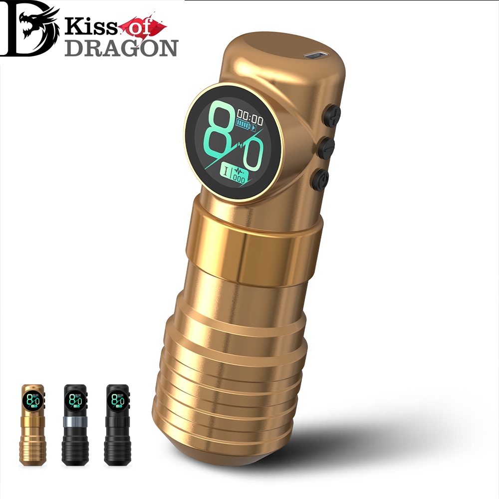Kiss of Dragon F170 เครื่องสักไร้สาย Direct Drive Stroke 3.5mm น้ำหนักเบา 231g แบต 1900mAh สำหรับช่างสัก
