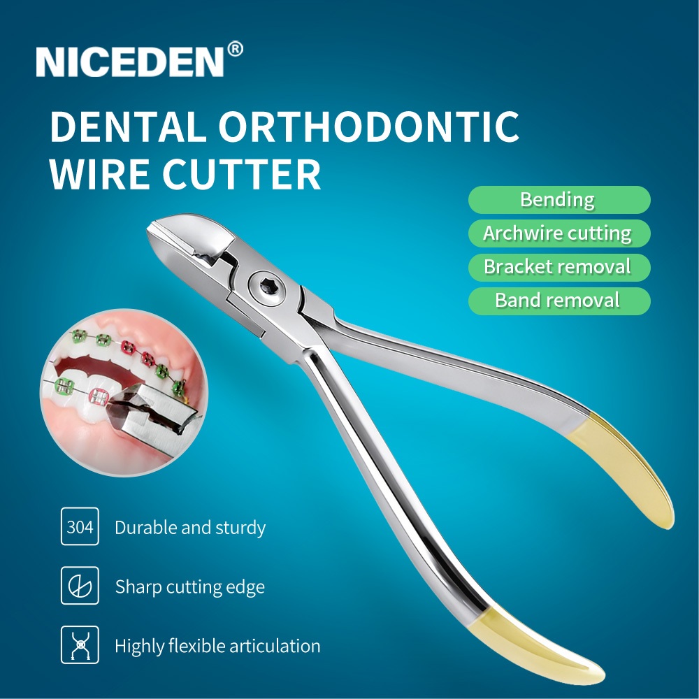 Niceden คีมทันตกรรม Wire Distal End Cutter Plier Bracket Brace Remover Plier คีมตัด