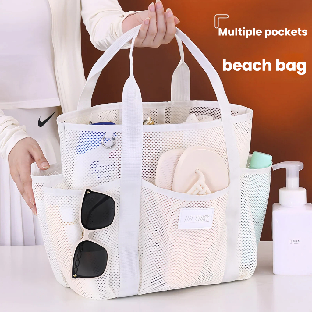 2026 สินค้าใหม่หลายกระเป๋าตาข่ายกระเป๋าชายหาดความจุขนาดใหญ่ฟิตเนสและกระเป๋าเก็บของกีฬาว่ายน้ํามือถือว่ายน้ํา