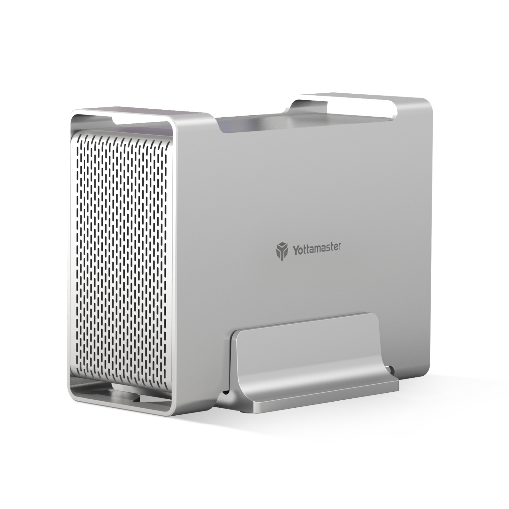 Yottamaster 2 Bay RAID Hard Drive Enclosure อลูมิเนียมภายนอก 2.5 "/3.5 "SATA SSD/HDD Enclosure รองรั