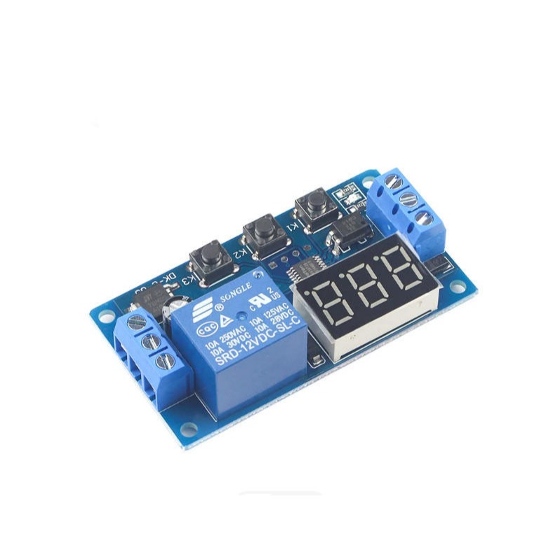 โมดูลรีเลย์จับเวลามัลติฟังก์ชั่น, Trigger Delay 0-9099min/0-999s Cyclic Timer Switch 12V สําหรับ Ard