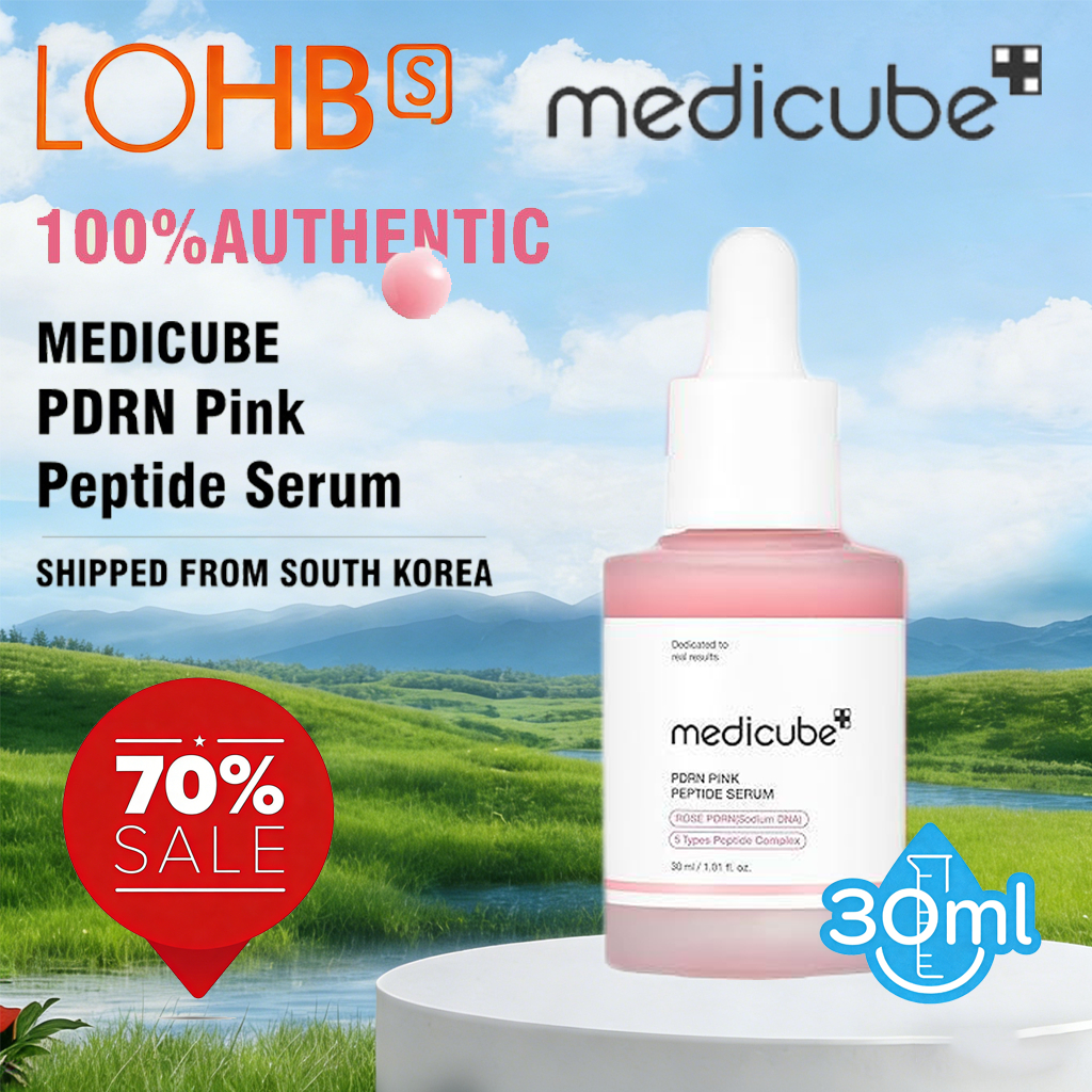 【LOHBs 롭스】Medicube PDRN Pink Peptide Serum 30ml | เซรั่มลดริ้วรอย เติมผิวเด้งใส เหมาะกับผิวแพ้ง่าย