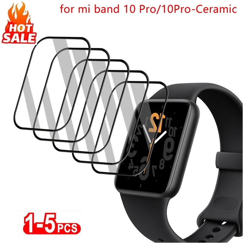 1-5PCS ฟิล์มกันรอยหน้าจอใช้งานร่วมกับ mi Band 10 Pro ฟิล์มโค้ง Anti-Scratch ไม่ใช่แก้ว PMMA ฟิล์มคอมโพสิตสําหรับ mi band 10Pro