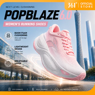 361 Degrees Popblaze 6.0 Women’s Running Shoes รองเท้าวิ่งผู้หญิง พื้นนุ่ม เด้ง ซัพพอร์ตดี ใส่วิ่งและเดิน 672622201