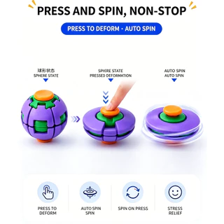 💖จัดส่งภายใน 12H💖2PCS 3D การพิมพ์ Decompression Ball กดหมุน Dual Play Fidget Spinner สํานักงานแบบพกพาความเบื่อหน่ายบรรเทาของเล่นขนาดเล็ก