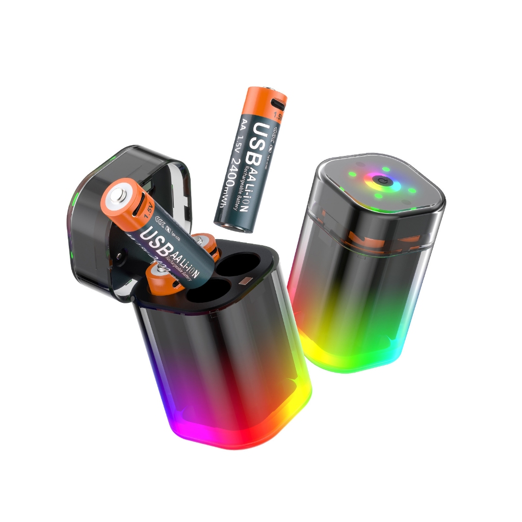 แท่นชาร์จแบตเตอรี่ RGB แบบใสสําหรับ Xbox Controller/Meta Quest 3s/Quest 3/Quest 2