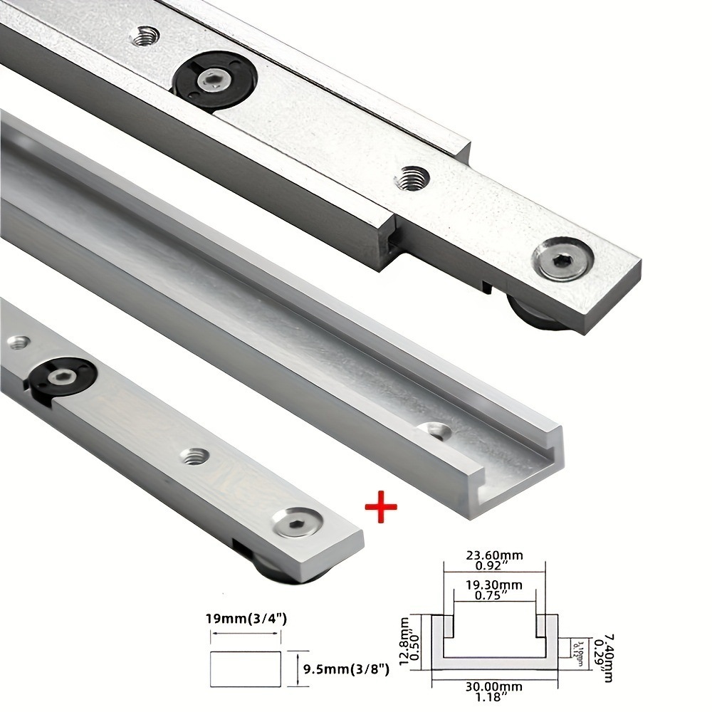 2 ชิ้น T Track และ Miter Track Jig Kit, T Slot Miter Bar Slider Kit - งานไม้ตารางเลื่อย Miter Gauge 