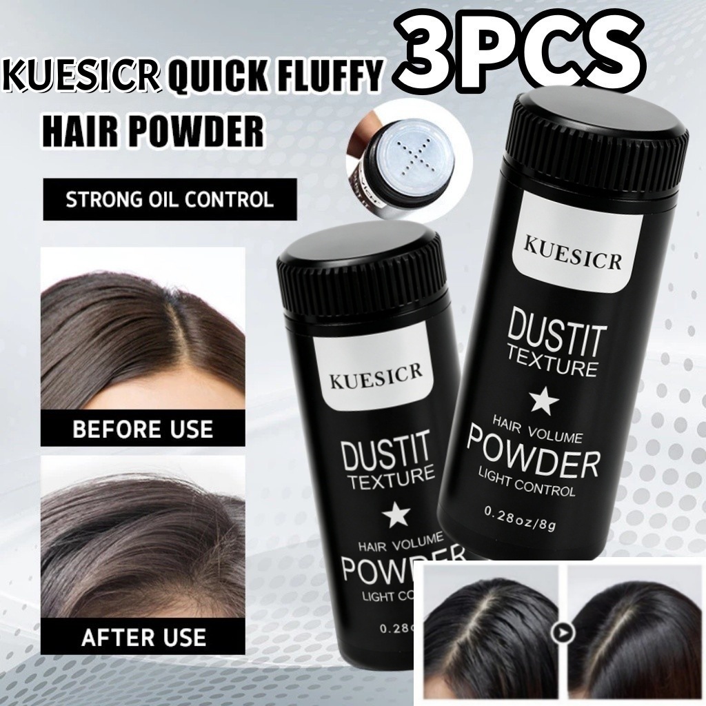 ✨ 3 ชิ้น KUESICR ผงแต่งผมเนื้อนุ่มลื่น ควบคุมความมัน เป็นมิตรต่อเส้นผม ทำให้ผมนุ่มลื่น แห้งไว ติดทนนาน (SPRING)