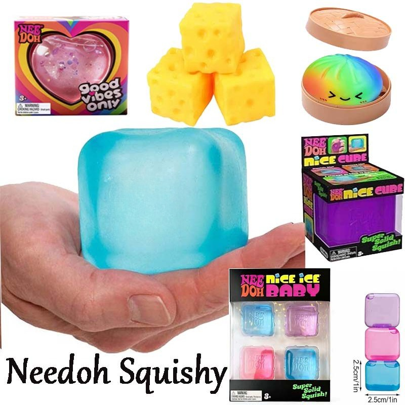 Swirl Nice Cube Gumdrop Fidget Toy with Super Solid Squishy Toy