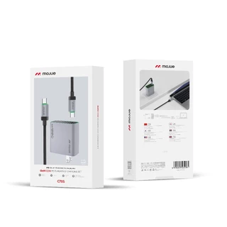 MOJUE【TIS】GaNซุปเปอร์ชาร์จเจอร์ 120W รองรับโปรโตคอลการชาร์จเร็วสำหรับโทรศัพท์มือถือทุกแบรนด์และแล็ปท็อป