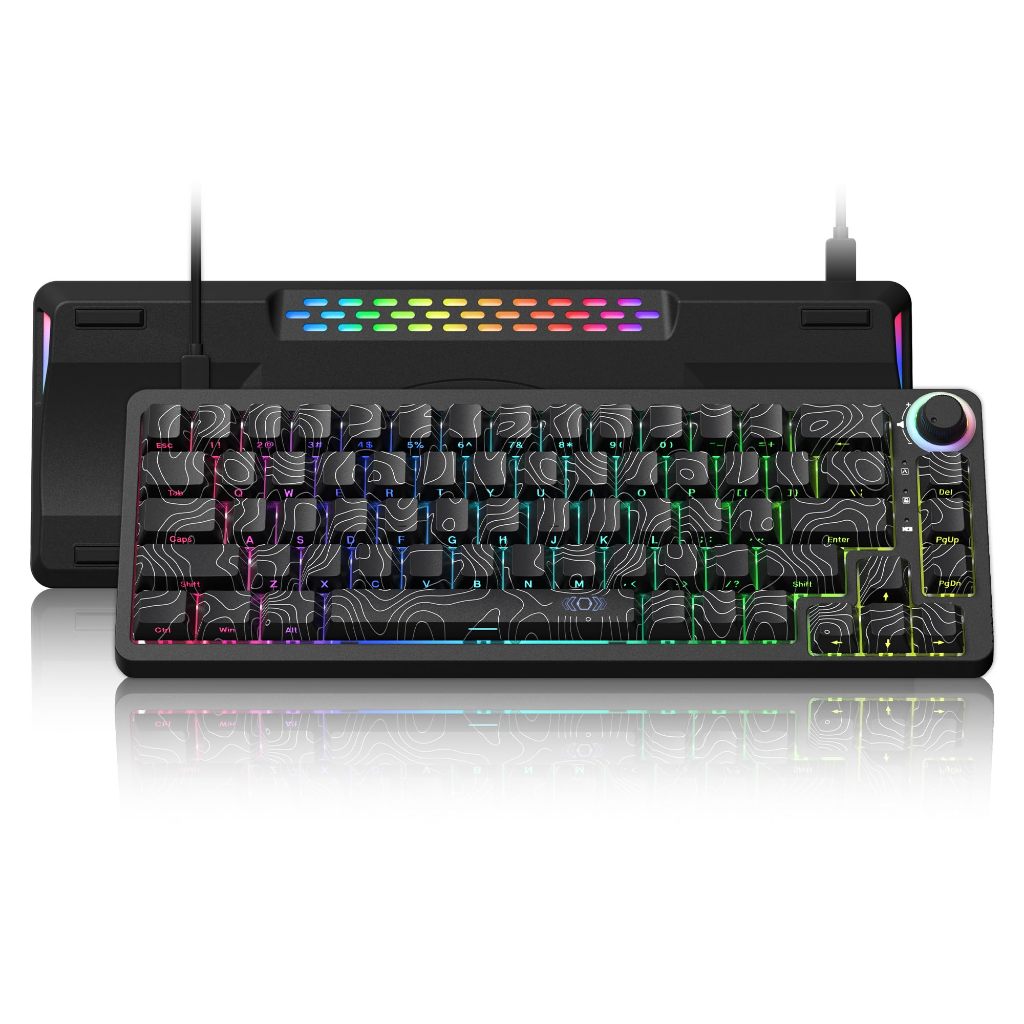 Womier M68HE PRO 60% คีย์บอร์ดเปอร์เซ็นต์ Rapid Trigger Hall Effect Topographic คีย์บอร์ดเกมแบบมีสาย