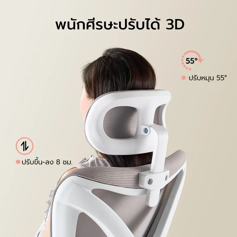 OKDO NEXUS เก้าอี้สำนักงาน ปรับเอนเต็มที่ 145° เก้าอี้ทำงาน ปรับความสูงได้ นั่งนานไม่ร้อน รองรับสรีระ 3 ปี thumbnail 6