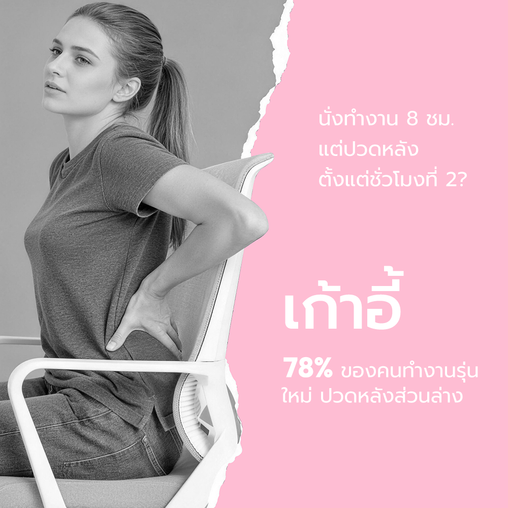 OKDO Roselle เก้าอี้ทำงานสุขภาพ ตาข่ายระบายอากาศ รูปที่ 2