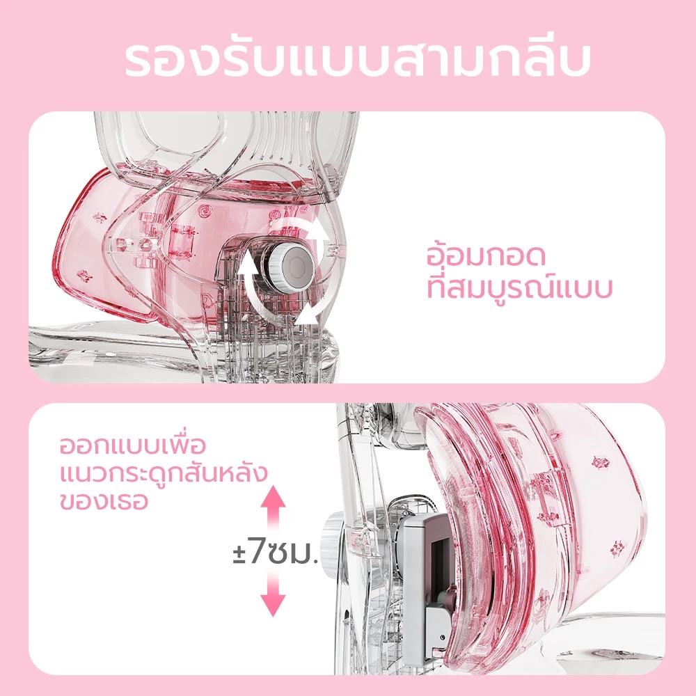 OKDO Roselle เก้าอี้ทำงาน เก้าอี้สุขภาพ ตาข่ายระบายอากาศ รองรับสรีระ ไม่เมื่อย รับประกัน 3 ปี เก้าอี้แต่งหน้าเจ้าหญิง thumbnail 5