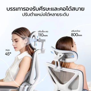 OKDO Balance Ⅱ ปรับเอนได้ 165° เก้าอี้สุขภาพ เก้าอี้เกมมิ่ง นั่งสบาย ตาข่ายระบายอากาศ ตาข่ายไฮเทค Ergonomic chair ปรับความสูงได้ 3 ปี
