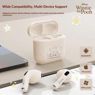 Disney DS-1 Graffiti Series IP Collaboration น่ารักและพกพาเพลงกีฬาสบาย Half-In-Ear Passive Noise-Cancelling หูฟังบลูทูธสําหรับ Apple และ Android