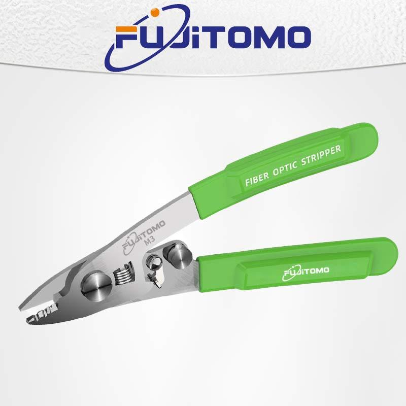 FUJITOMO เครื่องเล็มปลอกเส้นใยแสง 【สแตนเลสสตีล】 คีมมิลเลอร์ 3 ช่อง สำหรับเล็มปลอกและตัดสายไฟ