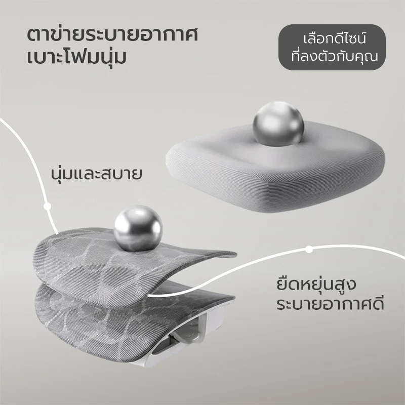 OKDO Balance เก้าอี้ออฟฟิศ เก้าอี้คอม ปรับนอน165° โซฟาปรับเอน เพื่อสุขภาพ Ergonomic ตาข่ายระบายอากาศ ปรับความสูง ไม่ปวดหลัง รับประกัน3ปี thumbnail 6