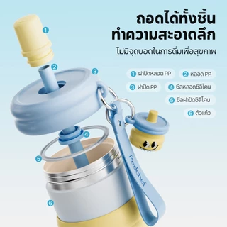Redchef ขวดเก็บความเย็น 580 มล. พร้อมหลอดดูด เหมาะสำหรับเครื่องดื่มร้อนและเย็น ดีไซน์ทันสมัย