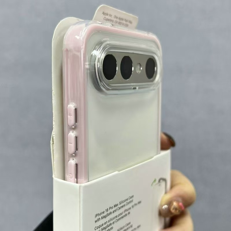 สีชมพูความงามปลอกสําหรับ vivo X300 FE/v2537 กรณีกันกระแทกใส 2-in-1 โปร่งใส neo กรณีเคสโทรศัพท์ soft case