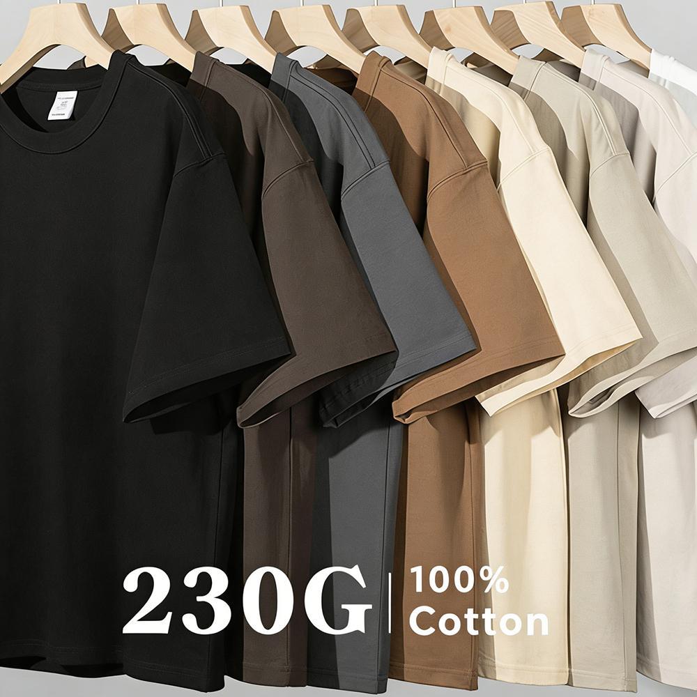 ผ้าฝ้าย100% เสื้อยืดคอกลม เสื้อ Oversize [รวมสี Earth Tone] เสื้อยืดสีพื้น ผ้าหนานุ่ม ไม่หด ไม่ย้วย ใส่สบาย